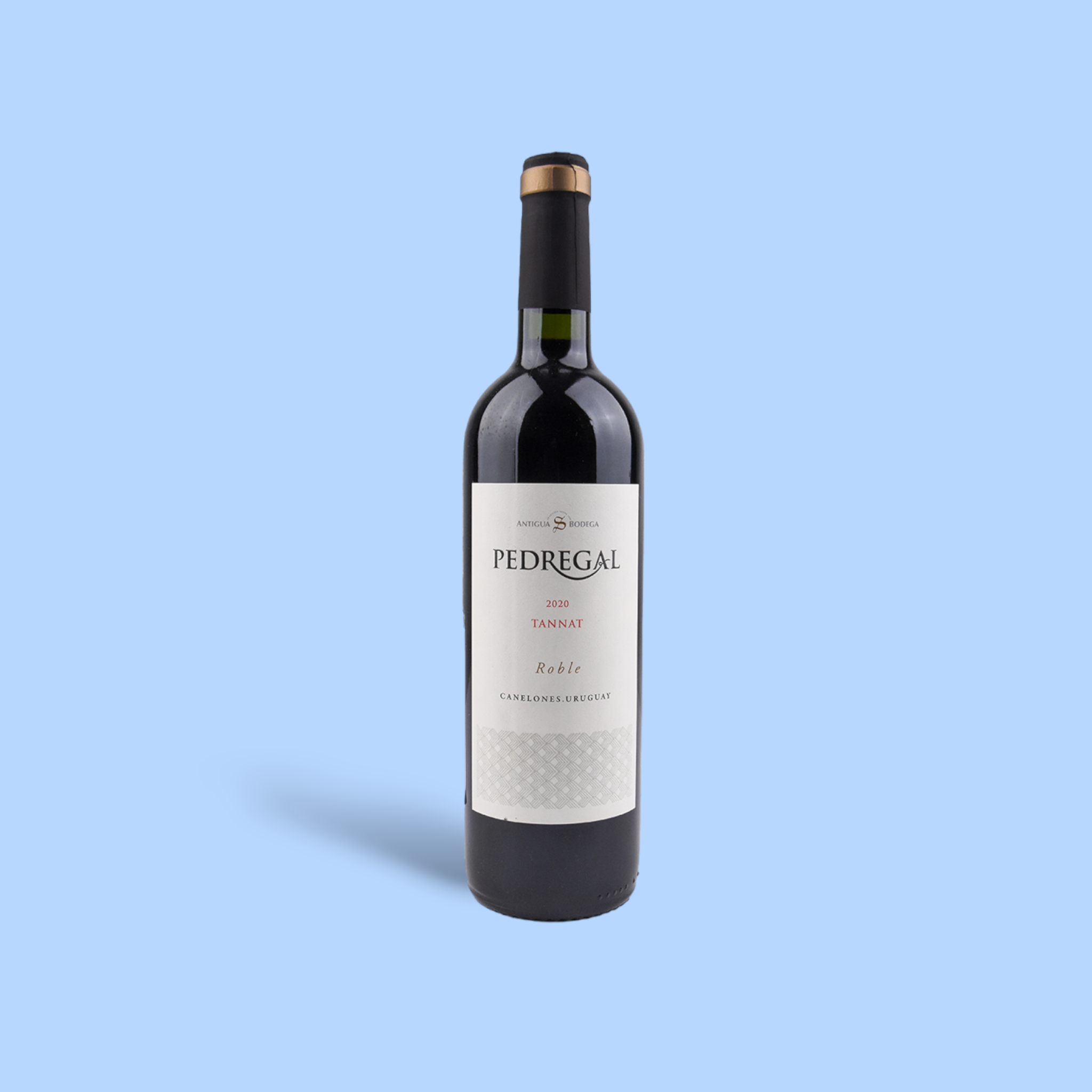 Antigua Bodega Pedregal Tannat 2020 – butelka urugwajskiego czerwonego wina o głębokim rubinowym kolorze i aromatach jagód, gorzkiej czekolady oraz nutami wanilii i przypraw